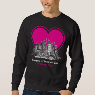 Valentinstag in Chicago City Sweatshirt