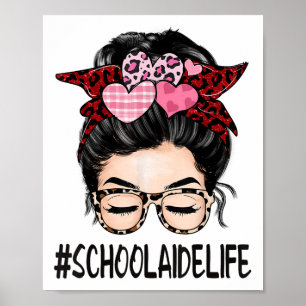 Valentinstag in der Schule Frauen Niedlich Messy B Poster
