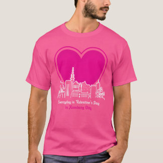 Valentinstag in Hamburg City Freunde T-Shirt