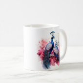 Valentinstag in Paris - ein paar Pfauen - Tasse (VorderseiteRechts)