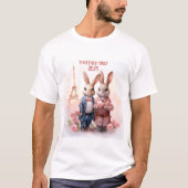 Valentinstag in Paris - Kaninchen - T-Shirt (Vorderseite)