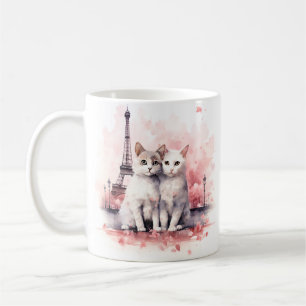 Valentinstag in Paris - Katzen - Tasse