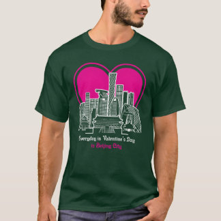 Valentinstag in Peking Stadtfamilie T-Shirt