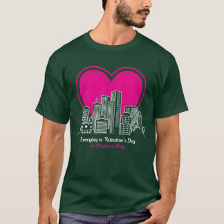Valentinstag in Phoeni City retro T-Shirt