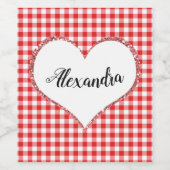 Valentinstag Individuelle Name Weinetikett (Einzelnes Label)