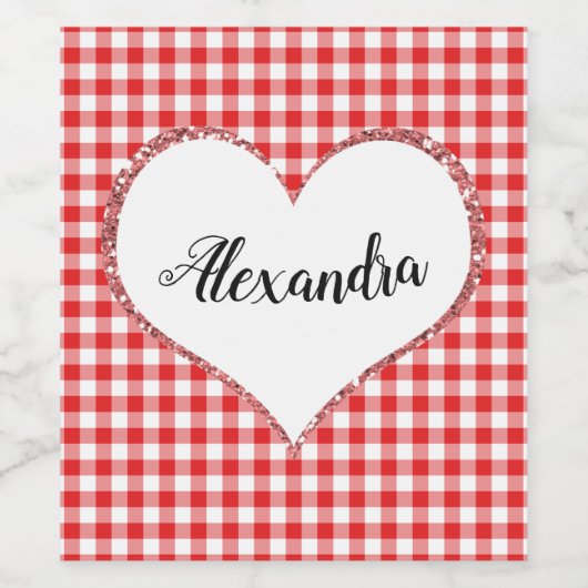 Valentinstag Individuelle Name Weinetikett (Einzelnes Label)