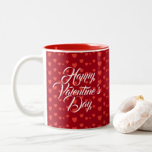 Valentinstag Individuelle Name Zweifarbige Tasse (Mit Donut)