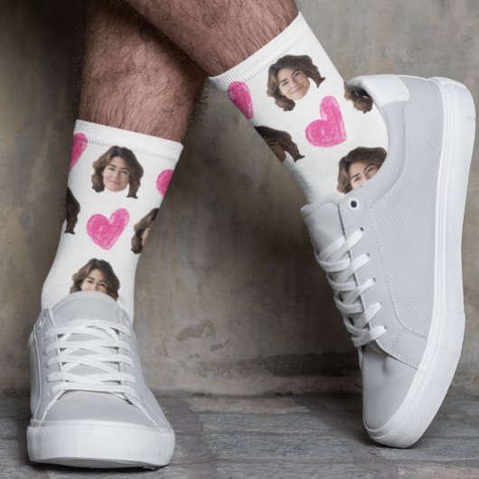 Valentinstag individuelles Foto-Gesicht Socken