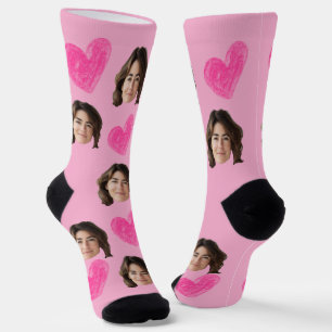 Valentinstag individuelles Foto-Gesicht Socken