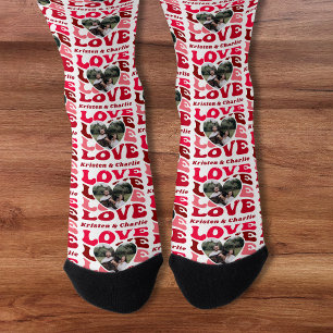 Valentinstag individuelles Foto Matching Couple Li Socken