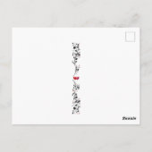 Valentinstag Ingwerkatze Korb Herzen Postkarte (Rückseite)