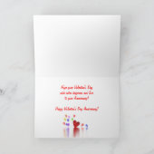 Valentinstag-Jubiläumsfeier Feiertagskarte (Innenseite)