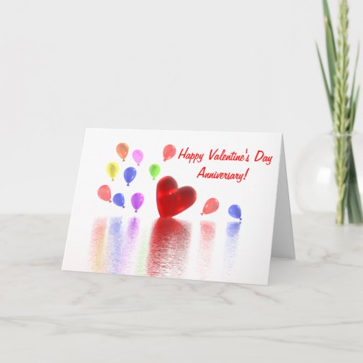 Valentinstag-Jubiläumsfeier Feiertagskarte (Vorderseite)
