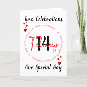Valentinstag-Jubiläumskarte Feiertagskarte