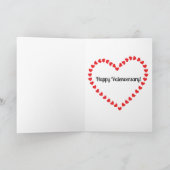 Valentinstag-Jubiläumskarte Feiertagskarte (Innenseite)