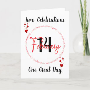 Valentinstag-Jubiläumskarte Feiertagskarte