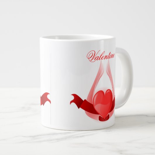 VALENTINSTAG JUMBO HERZ TASSE - BEST GIFTS LIEBE (Vorderseite Rechts)