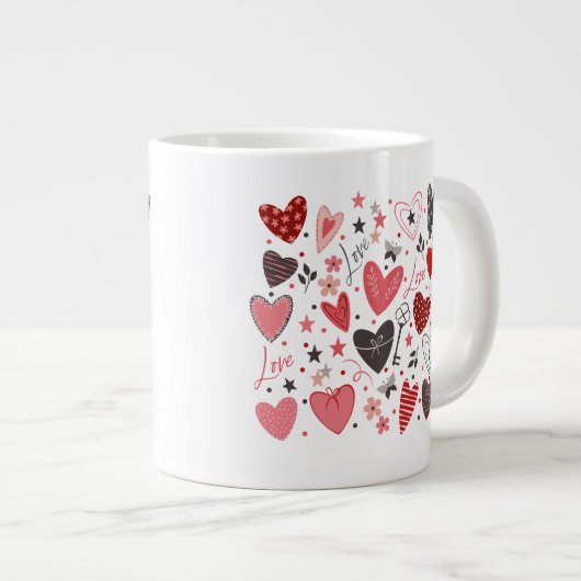 Valentinstag Jumbo-Tasse (Vorderseite Rechts)