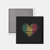 Valentinstag Juneteenth Black History Month Prou Magnet (Vorderseite/Rückseite)