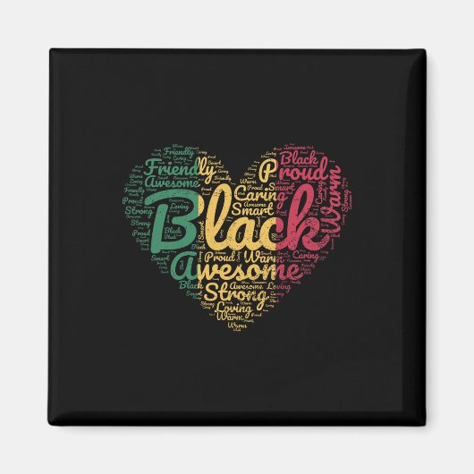 Valentinstag Juneteenth Black History Month Prou Magnet (Vorne)