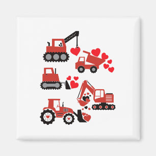 Valentinstag Jungen Kinder Kleinkind Bau Fahrzeug Magnet