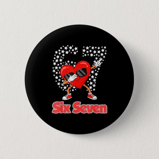 Valentinstag Jungen Kinder Mädchen Herzen dabbing  Button (Vorderseite)