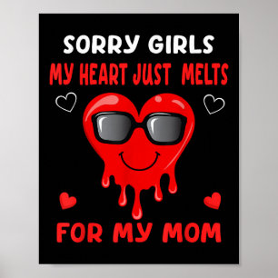 Valentinstag Jungs Kinder sitzen in meinem Herzen  Poster