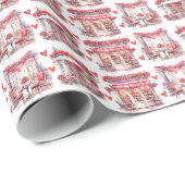 Valentinstag Kaffe Romantik Geschenkpapier (Rolleneckpunkt)