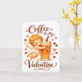 Valentinstag Kaffee Ist Mein Valentinskaffee Liebe Karte (Gelbe Blume)