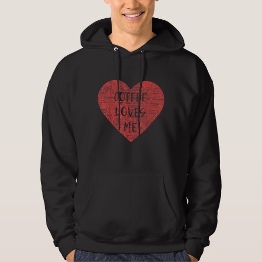 Valentinstag Kaffee Lieben ich Grafik Hoodie (Vorderseite)