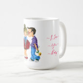 Valentinstag Kaffee Tasse Geschenk - Ich Liebe Sie (VorderseiteRechts)