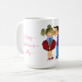 Valentinstag Kaffee Tasse Geschenk - Ich Liebe Sie (Vorderseite Links)