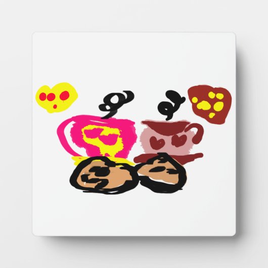 Valentinstag-Kaffees und -Kekse Fotoplatte (Vorderseite)