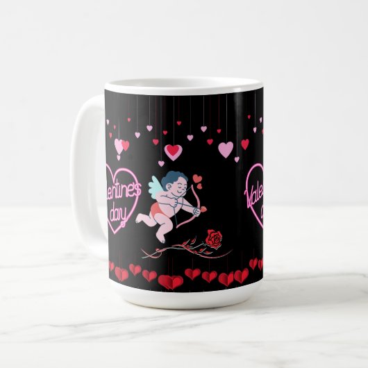 Valentinstag Kaffeetasse (Vorderseite Links)