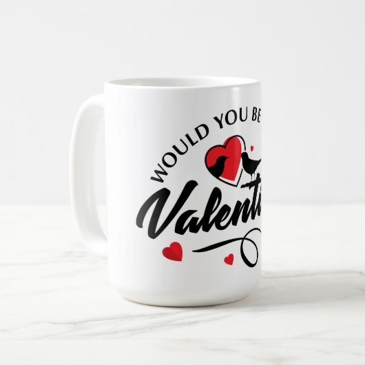 Valentinstag Kaffeetasse (Vorderseite Links)