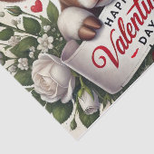 Valentinstag Kalb mit floraler Anordnung Seidenpapier (Ausschnitt)