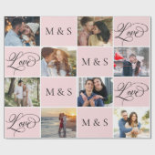 Valentinstag Kalligrafie Fotosammlung Geschenkpapier (Flach)