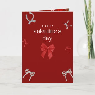 Valentinstag-Kalligrafie-Karte Roter Samt-Farbe Karte