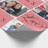 Valentinstag Kalligraphie FotoCollage Geschenkpapier (Ecke)