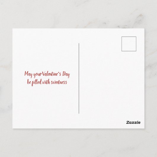 Valentinstag Kardinal Postkarte (Rückseite)