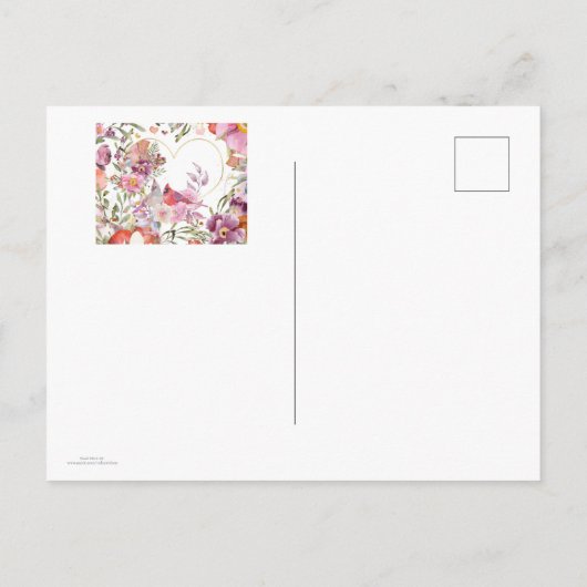 Valentinstag Kardinäle Postkarte (Rückseite)