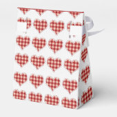 Valentinstag Kariertes Rotes Herz Geschenkschachtel (Rückseite)