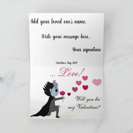 Valentinstag Karte (Innenseite)