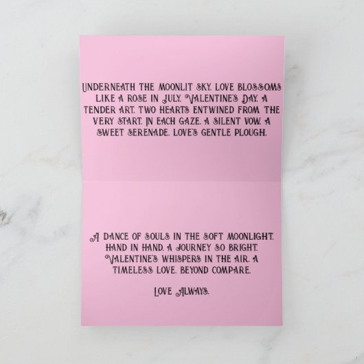 Valentinstag Karte (Innenseite)