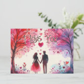 Valentinstag Karte 02 (Stehend Vorderseite)