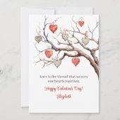 Valentinstag-Karte Dankeskarte (Vorderseite)