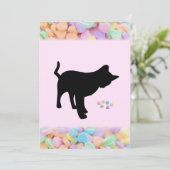 Valentinstag-Karte der Black Cat Feiertagskarte (Stehend Vorderseite)