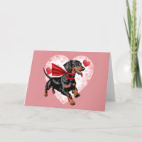 Valentinstag-Karte der Dackel