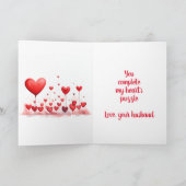 Valentinstag-Karte der Ehefrau Dankeskarte (Innenseite)