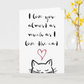 Valentinstag-Karte der Katze Karte (Gelbe Blume)